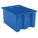 STACK AND NEST CONTAINER, 19.4 GAL, 23½ IN X 19½ IN X 13 IN, BLUE, 450 LB STACK CAPACITY