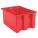 STACK AND NEST CONTAINER, 19.4 GAL, 23½ IN X 19½ IN X 13 IN, RED, 450 LB STACK CAPACITY