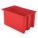 STACK AND NEST CONTAINER, 12.9 GAL, 23½ IN X 15½ IN X 12 IN, RED, 375 LB STACK CAPACITY