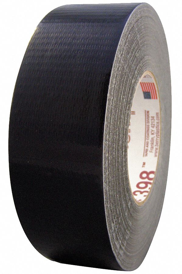 RUBAN ADHÉSIF EN TOILE, 398, USAGE STANDARD, 2-13/16PO X 60VG, NR, 11MIL
