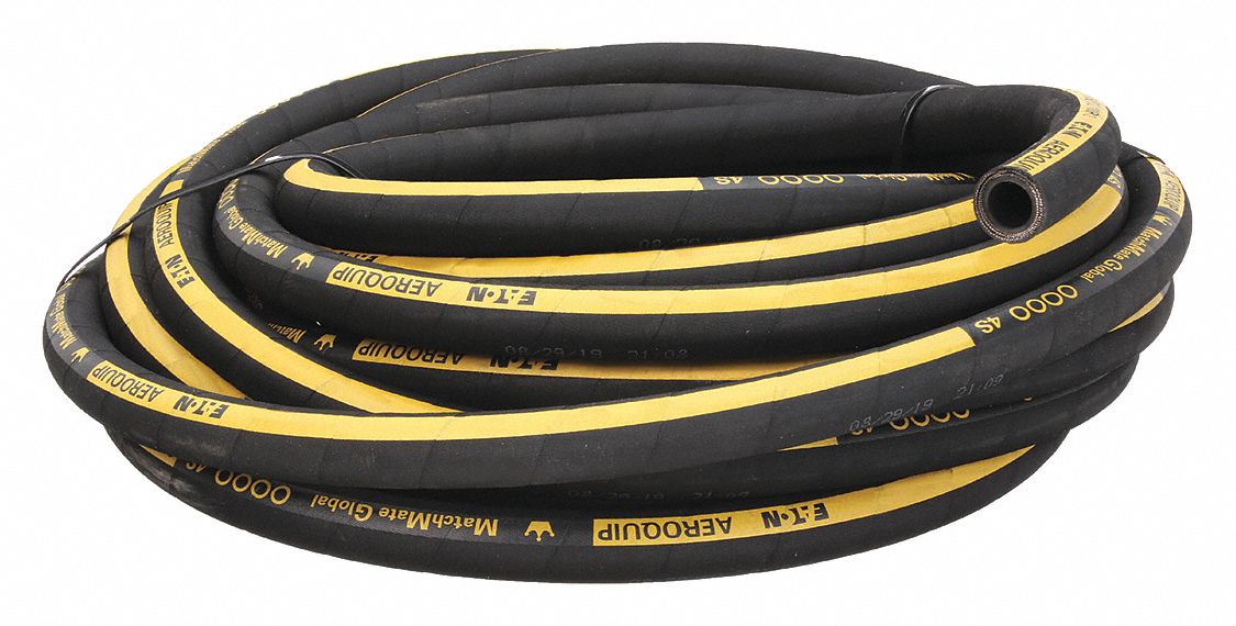 Hydraulic Hose: 4, 500 psi, 1 1/4 in Hose Inside Dia., 1 7/8 in Hose Outside Dia., 60 ft Hose Lg