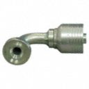 90° Elbow Hydraulic Flange Fitting,  Steel,  Trivalent Chromium Zinc Finish