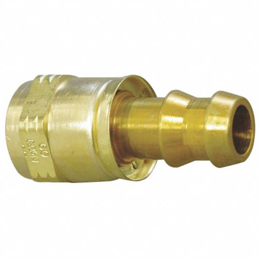 EATON AEROQUIP Barbed Hydraulic Hose Fitting, Fitting Material Brass x