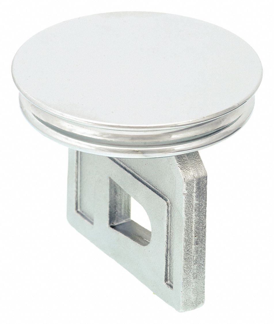 BRASS DRAIN STOPPER: 2¼ IN OVERALL DIAMETER, BRASS, CHROME