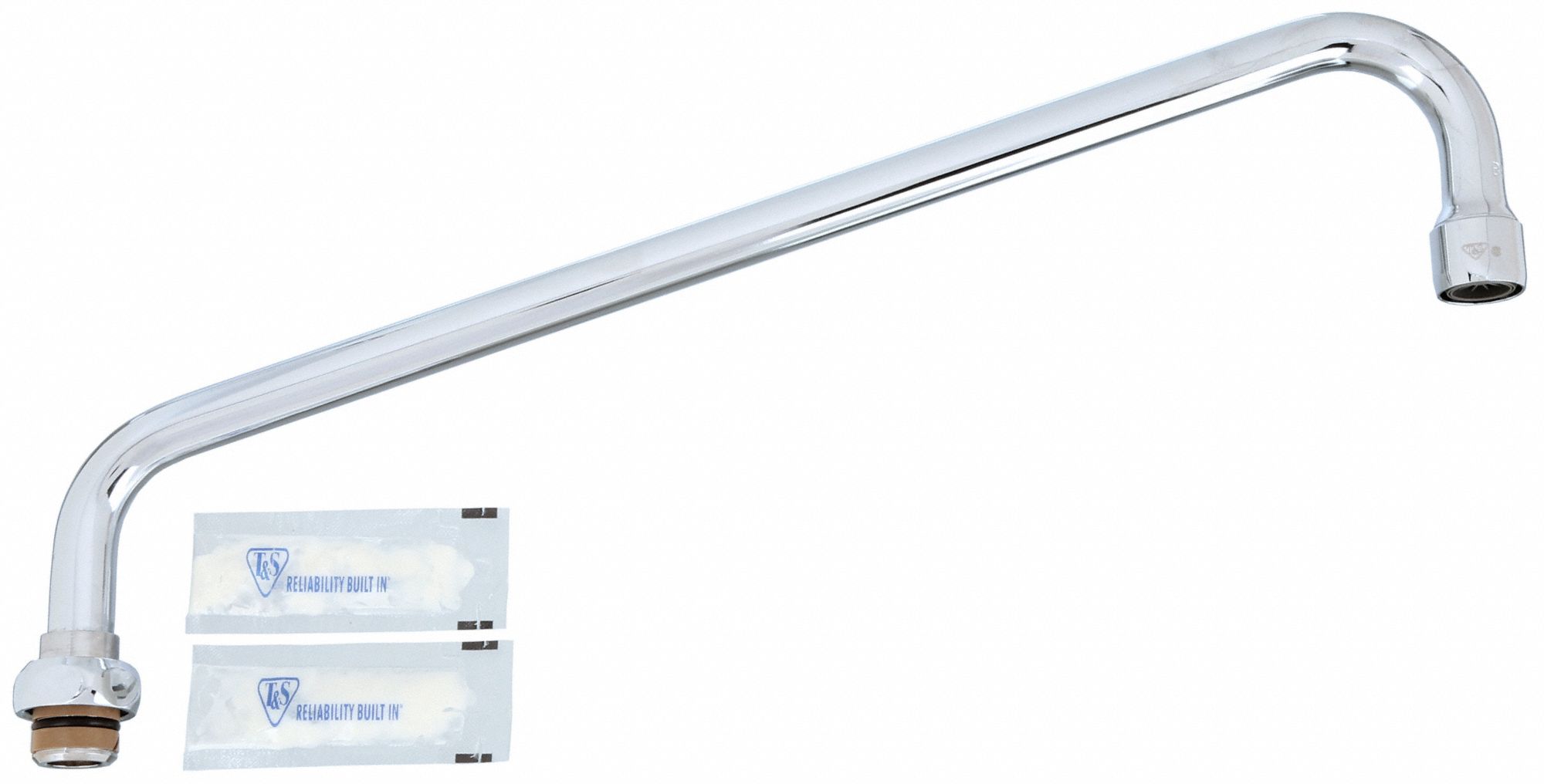 T&S BRASS Spout, Fits Brand T&S Brass, Faucet Spout Shape Angled