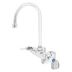 Dual-Lever-Handle Two-Hole Centerset Wall-Mount Bar Sink Faucet