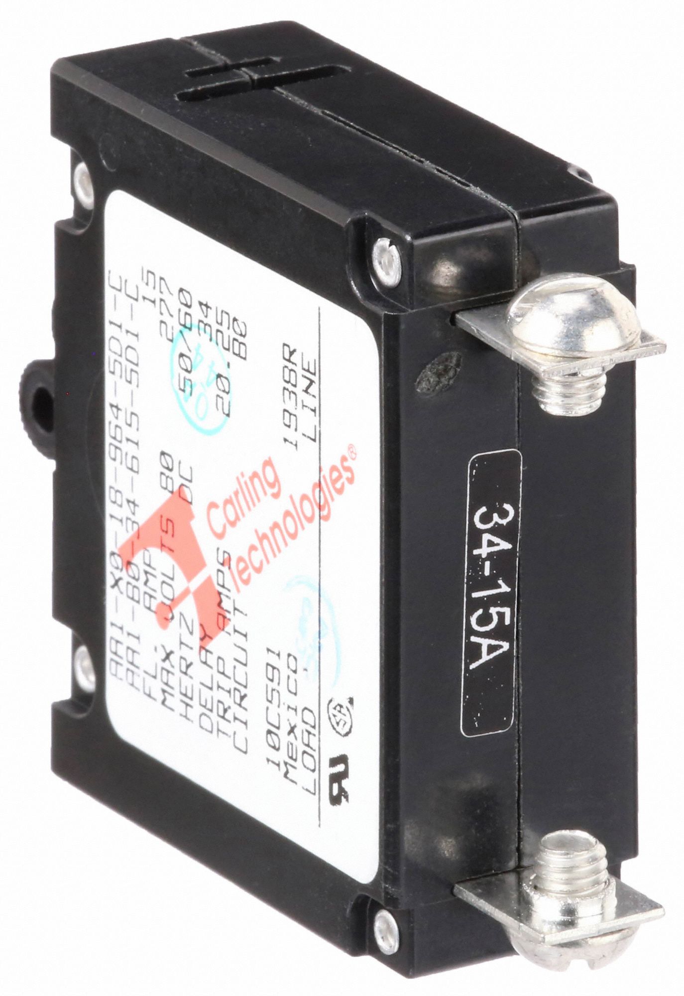 Parts & Accessories Carling AC/DC Push to Reset Panel Mount 15 amp