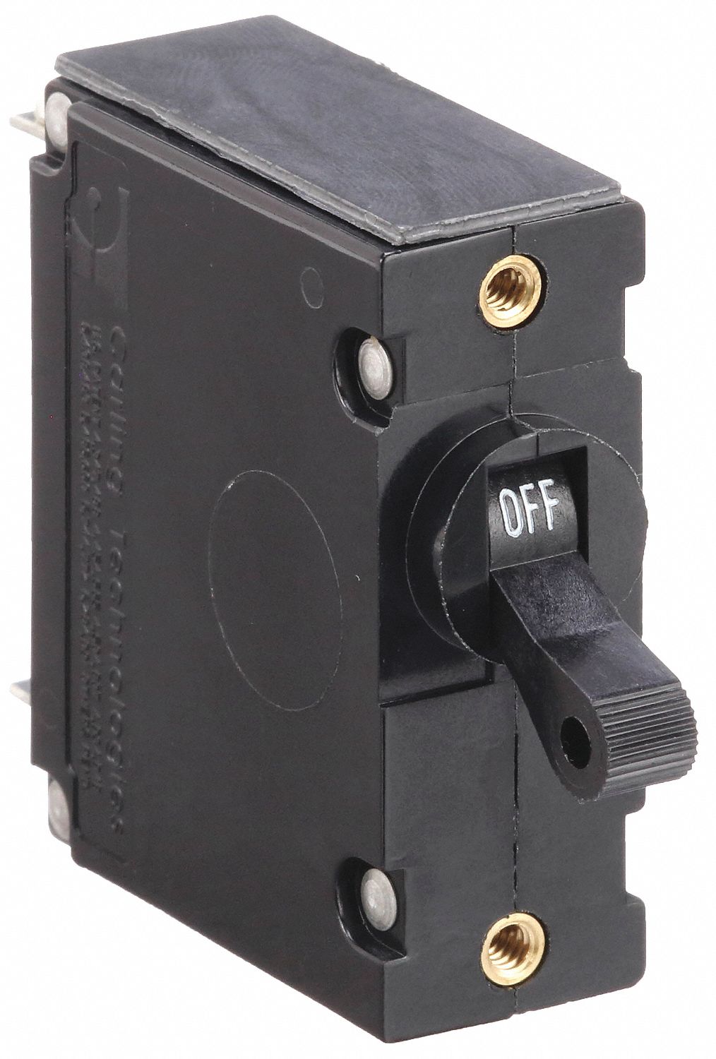 Panel Mount Circuit Breaker: 15 A Amps, 250V AC, 80V DC, Threaded Insert, 2.69 in Dp, #10-32 Screw