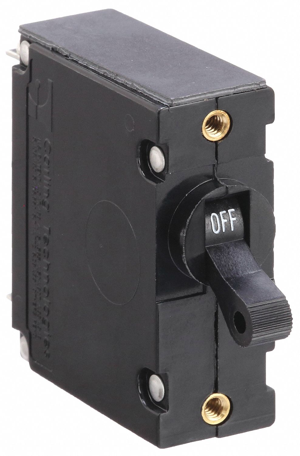 Panel Mount Circuit Breaker: 50 A Amps, 125V AC, 65V DC, Threaded Insert, 2.69 in Dp, #10-32 Screw