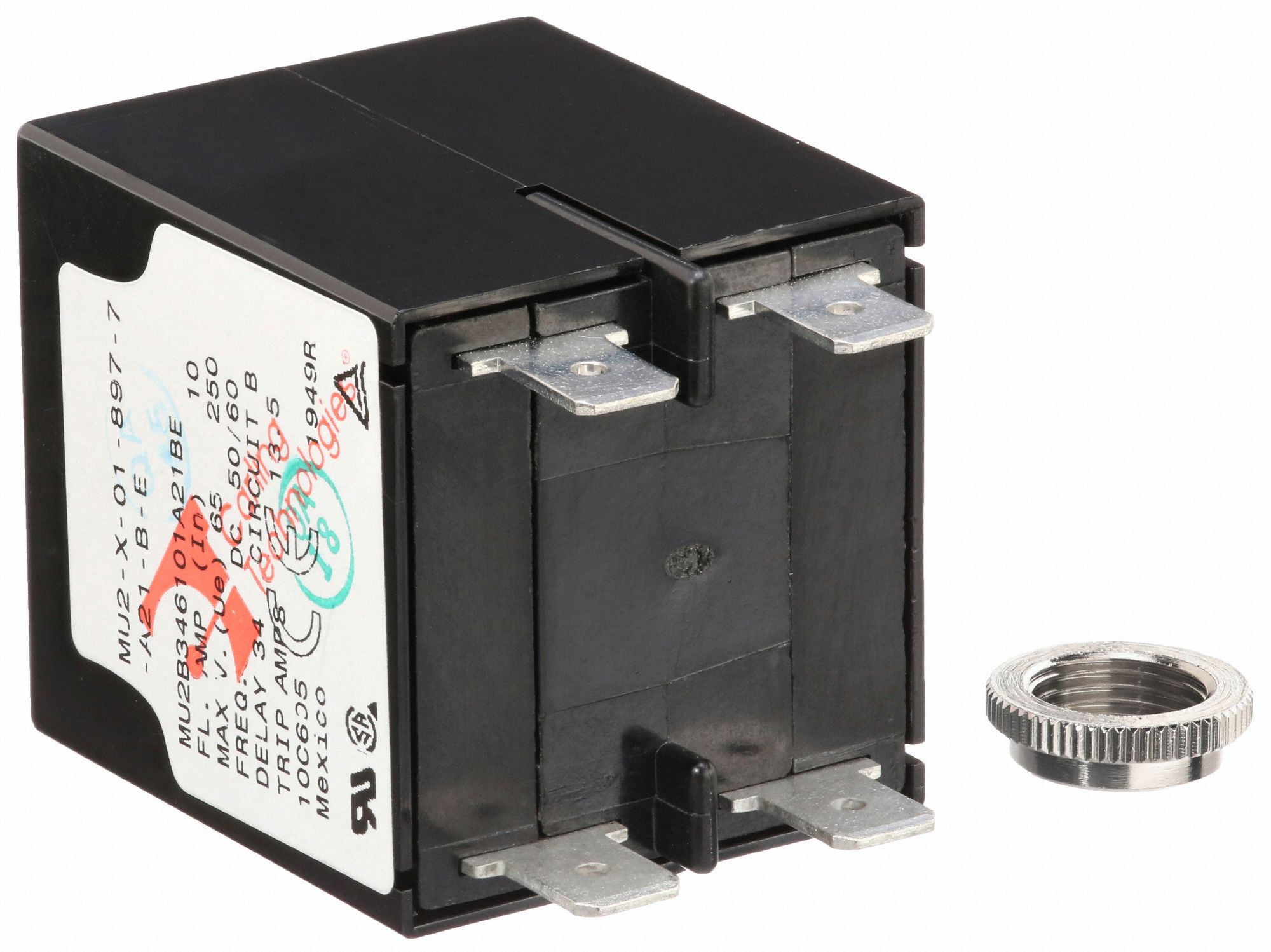 CARLING TECHNOLOGIES Panel Mount Circuit Breaker, Amps 10 A, AC Voltage