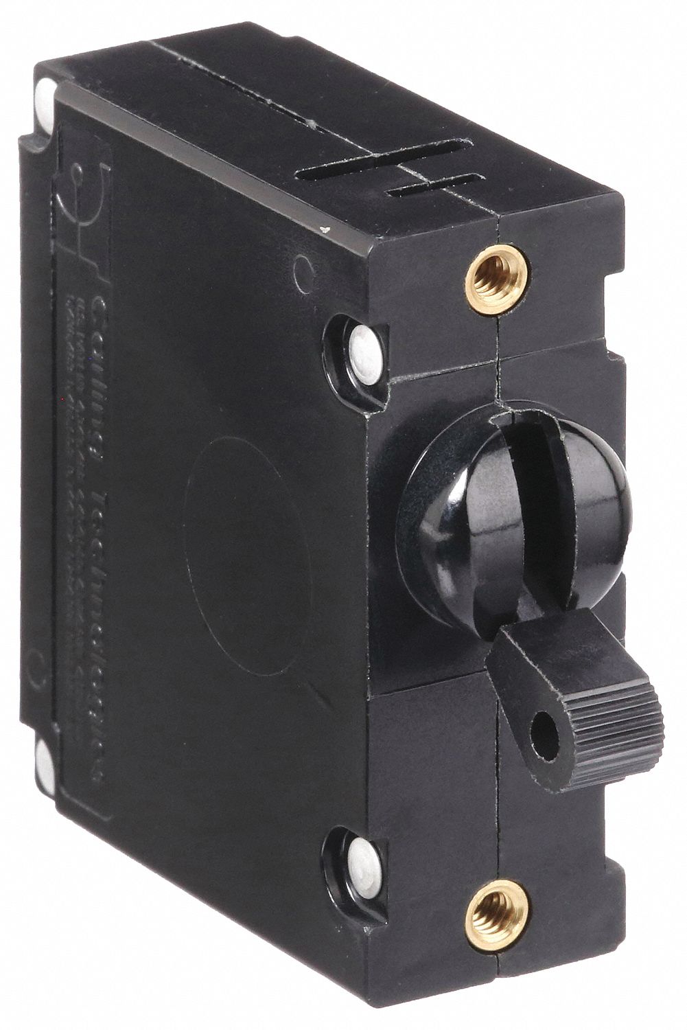 Panel Mount Circuit Breaker: 25 A Amps, 277V AC, 80V DC, Threaded Insert, 2.09 in Dp, 1/4 in Tab
