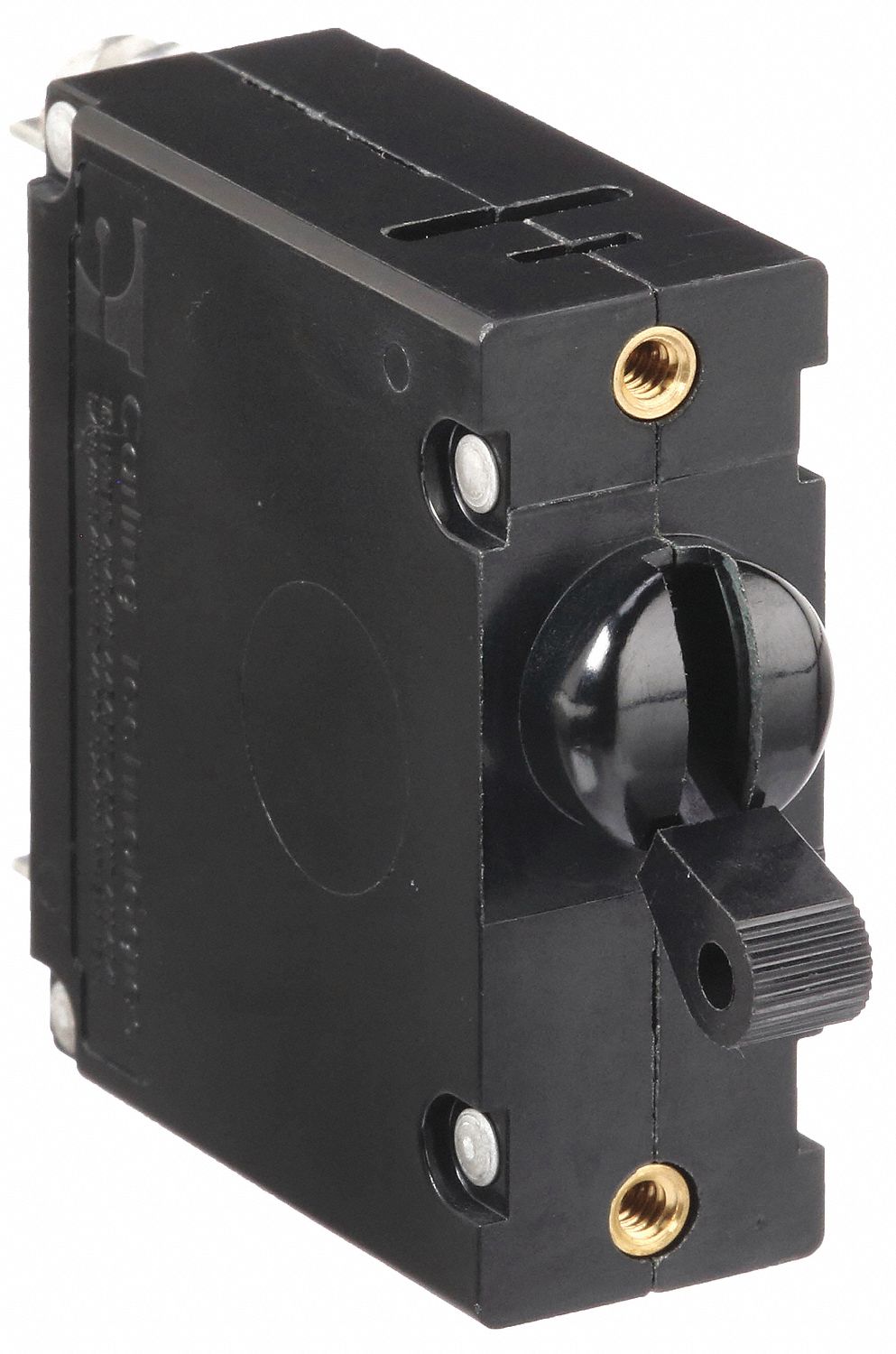 PANEL MOUNT CIRCUIT BREAKER, 40 AMPS, 277V AC, 80V DC, THREADED INSERT, 2.12 IN D, #10-32 SCREW