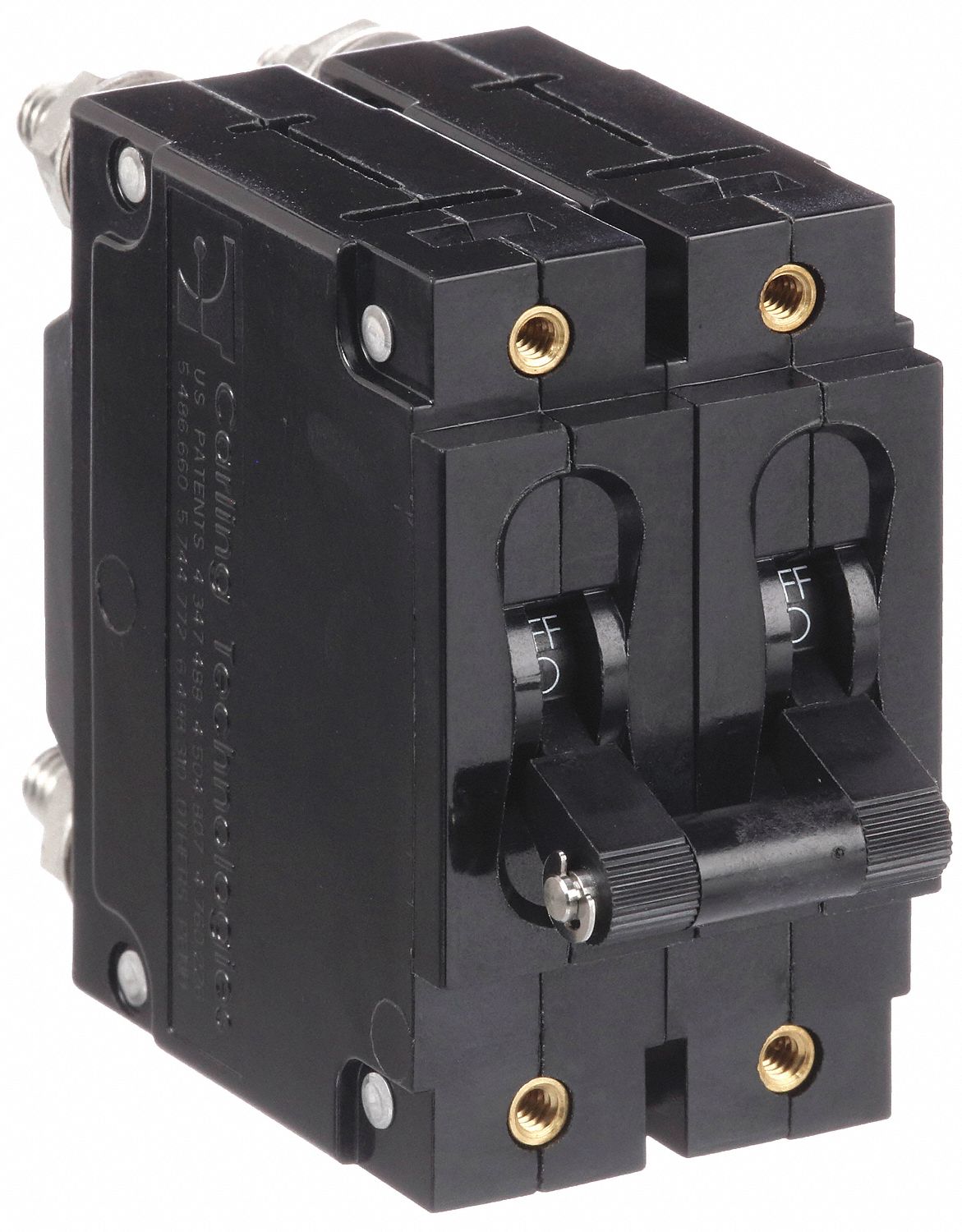 Panel Mount Circuit Breaker: 70 A Amps, 240/277V AC, 125V DC, Threaded Insert, 2.52 in Dp