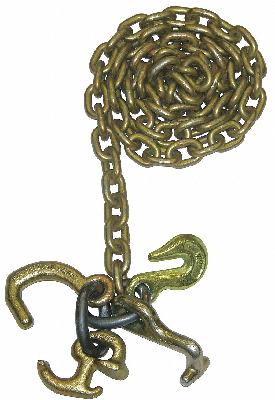 B/A PRODUCTS CO., Steel, 1/4 in Trade Size, Chain with Hooks 10C693