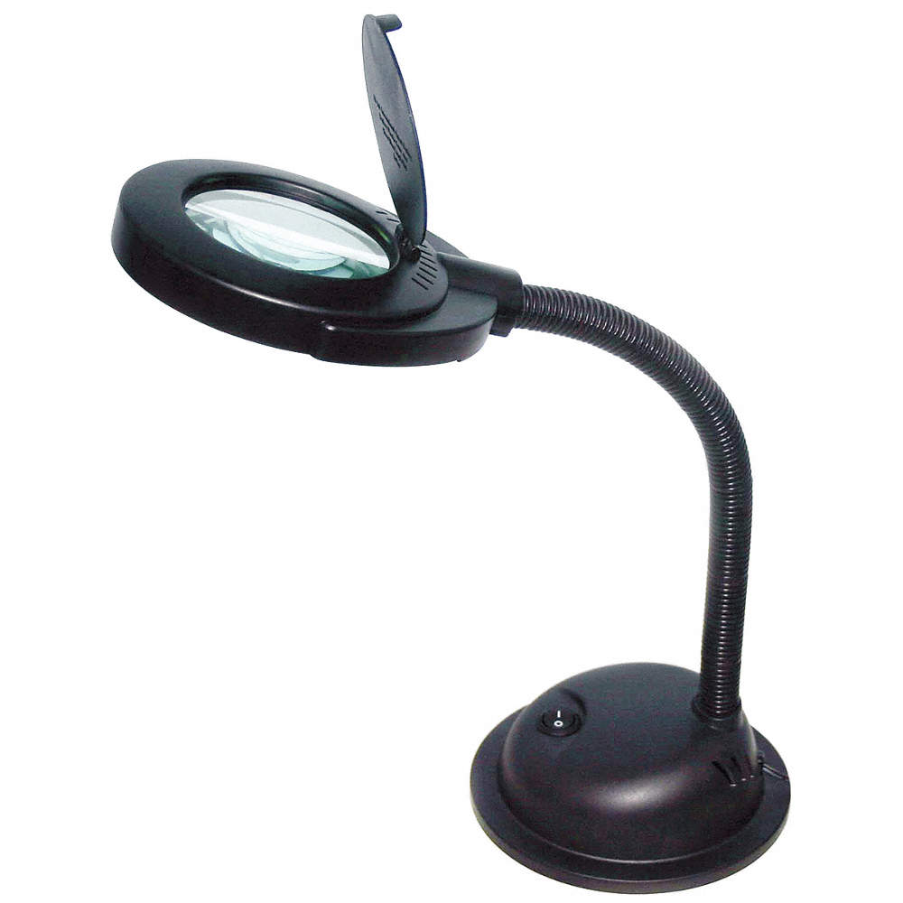 Novedad factor combinación LUMAPRO Lámpara de Escritorio con Lupa LED Aumento 1.75 Negro - Lámparas  con Lupa - 10C905 | 10C905 - Grainger México