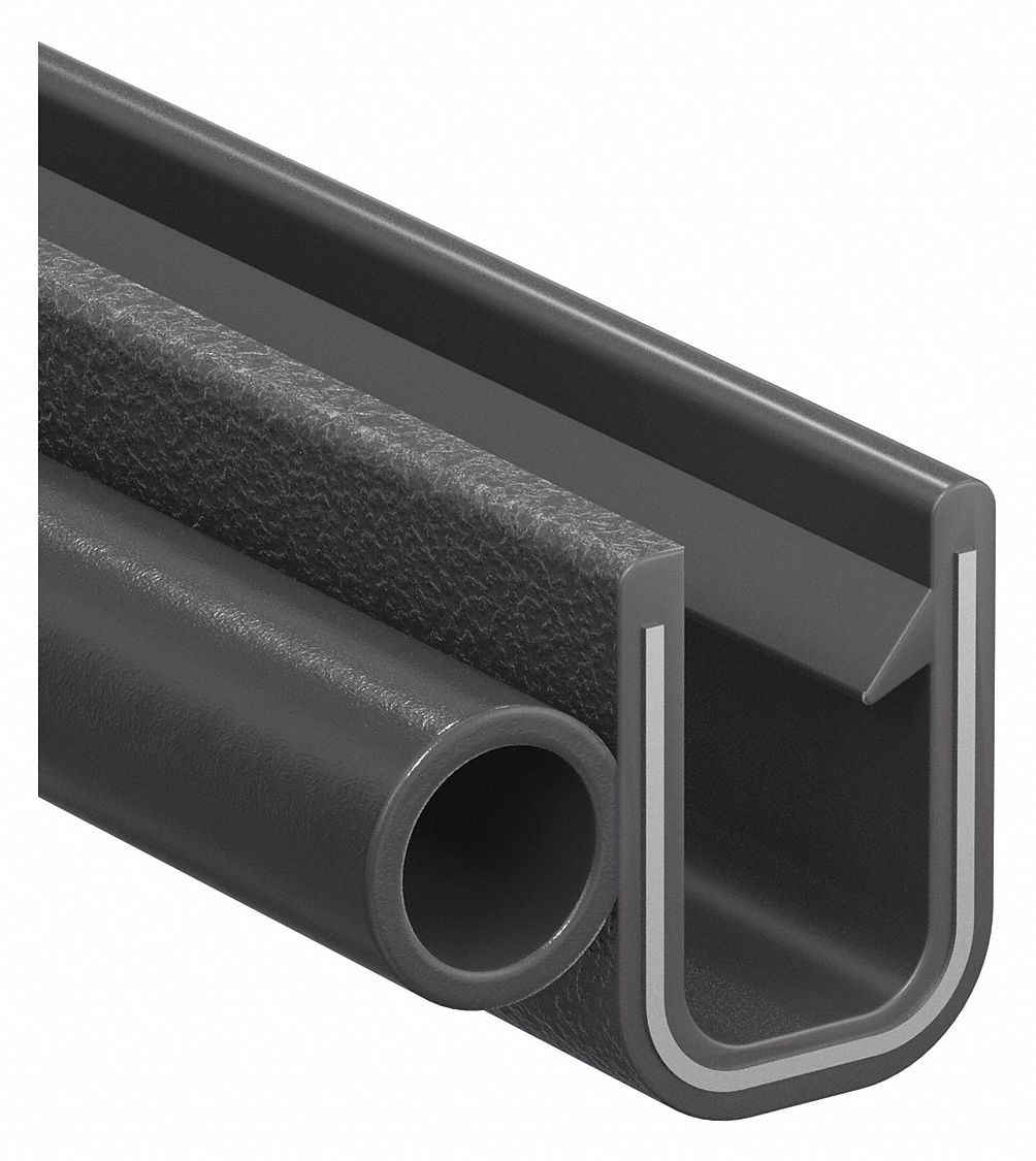 Trim-Lok Edge Guard - Edge Protector Trim for Car Doors, Furniture, Vending Machines, and More - Flexible PVC Plastic with Black Finish - Fits 3/16?