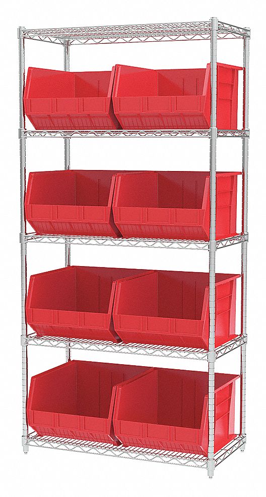 WIRE SHELVING,30270,RED,AKROBINS