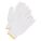 GLOVES, SEAMLESS, SIZE LARGE/9/8 1/2 IN, WHITE, POLYESTER/COTTON