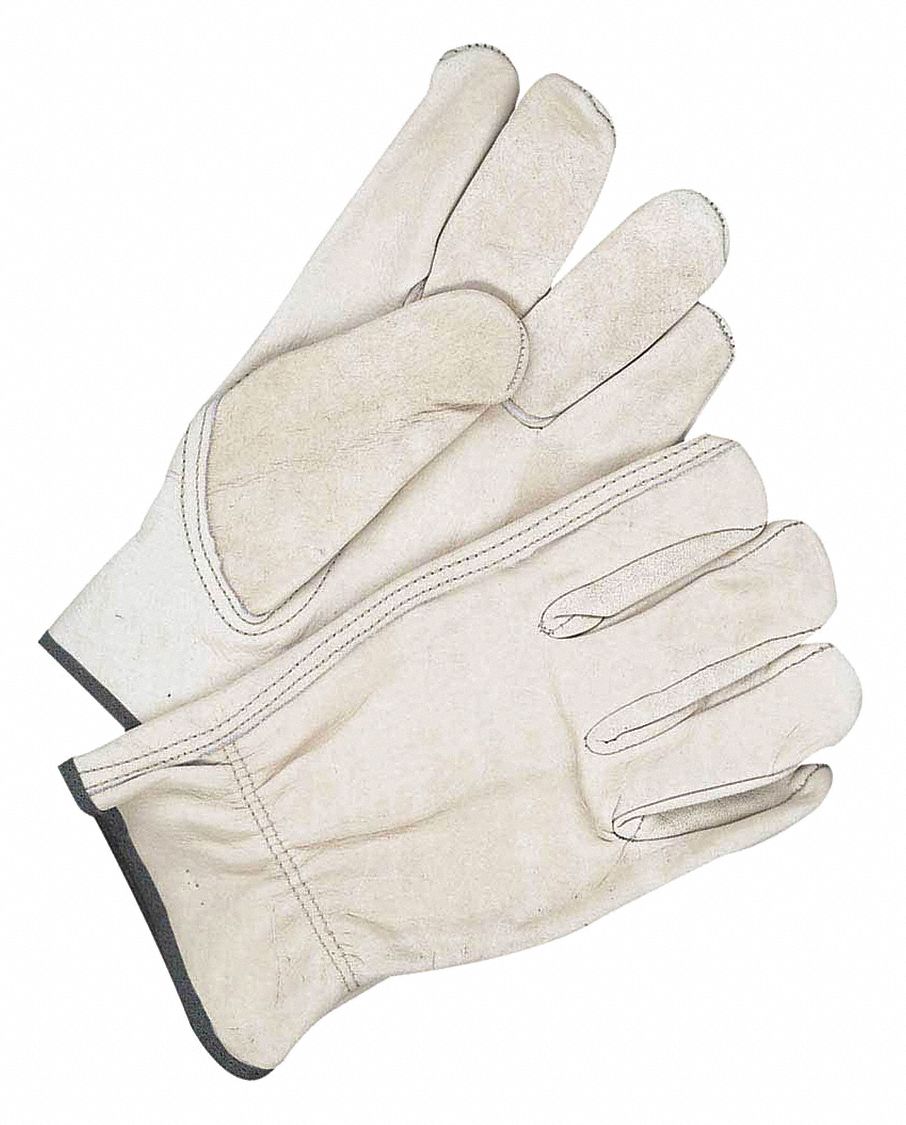 DRIVER/ROPER GLOVE, INSET KEYSTONE THUMB, ELASTIC BACK, SZ XL/12, PREMIUM COWHIDE, PR