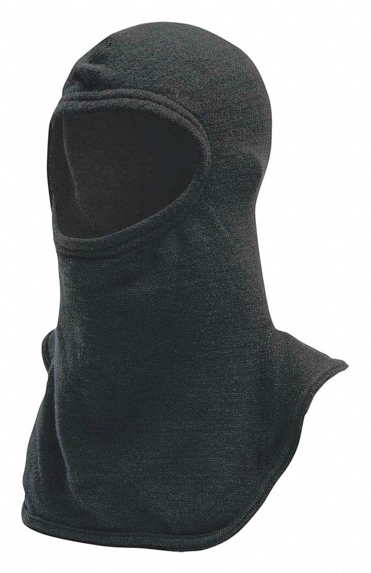 FLAME RESISTANT HOOD,SZ UNIVERSAL,BLACK