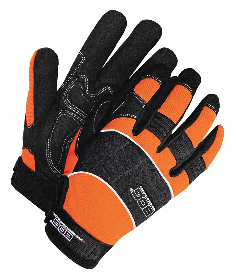 GANTS DE MÉCANICIEN, P, HAUTE VISIBILITÉ ORANGE/NOIR, PR