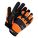 X-SITE MECHANICS GLOVES, ORANGE, BLACK, 2XL, SYNTHETIC LEATHER, HOOK-AND-LOOP CUFF