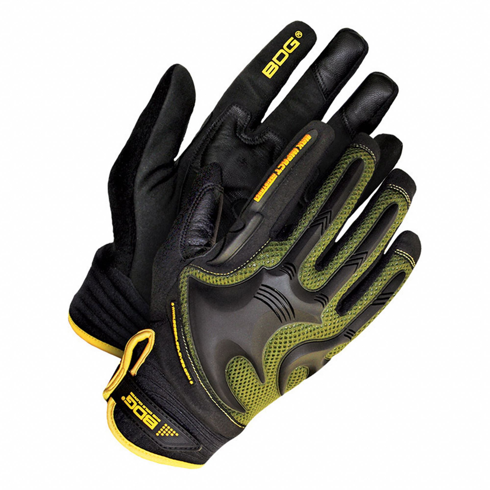 PERFORMANCE IMPACT GLOVES, VIBRATION RESIST, S, BLACK, SYNTHETIC LEATHER/LYCRA/RUBBER/TERRY CLOTH,PR