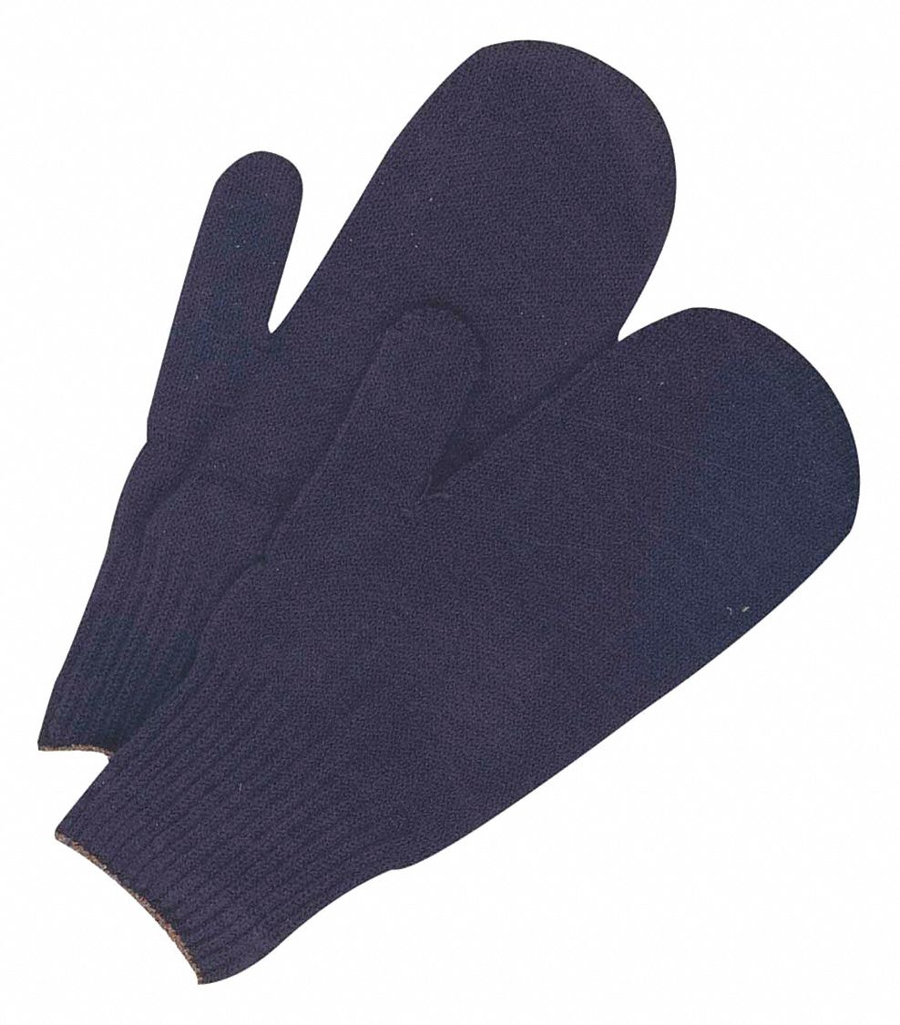 BOB DALE MITT LINER, SEAMLESS/SLIP ON, SIZE LARGE/9/ 11 IN, GREY, WOOL Inspection Gloves