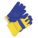 FITTER GLOVES, XL, RUBBERIZED SAFETY CUFF, BLUE/YELLOW, COTTON