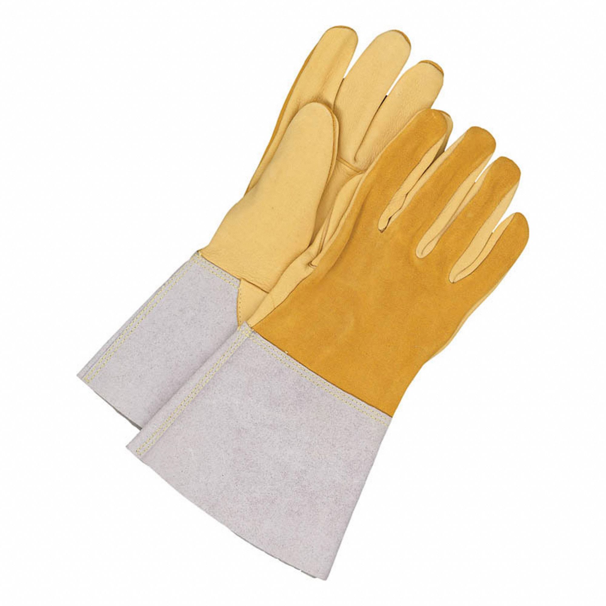 GANTS DE SOUDAGE,TIG,MOYEN,MANCHETTE DE 6 PO,CUIR DE DAIM GRAINÉ/FENDU,PAIRE