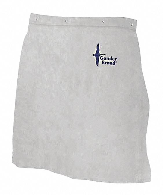 APRON, PEARL COW SPLIT, WAIST STYLE, WAIST TIES, 1 PIECE, GREY, 24 X 18 IN, COWHIDE LEATHER