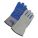 WELDING GLOVES W/ ONE-PIECE BACK/GORE GAUNTLET CUFF, BKHND LINER, BLUE, COWHIDE, PAIR