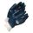 NITRILE COATED GLOVES W/KNIT-WRIST, L, BLUE, SMOOTH FINISH TEXTURE