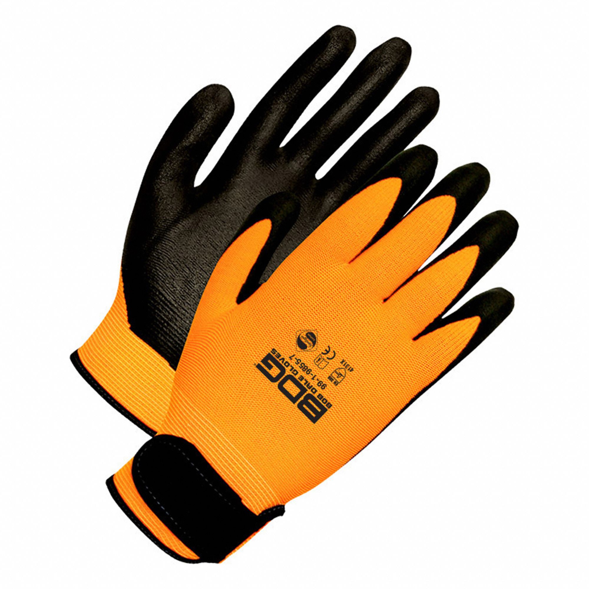 X-SITE SYNTHETIC GLOVES, ORNG, S/7, NYLON, HOOK & LOOP, HIGH DEXTERITY/GRIP, HI-VIS