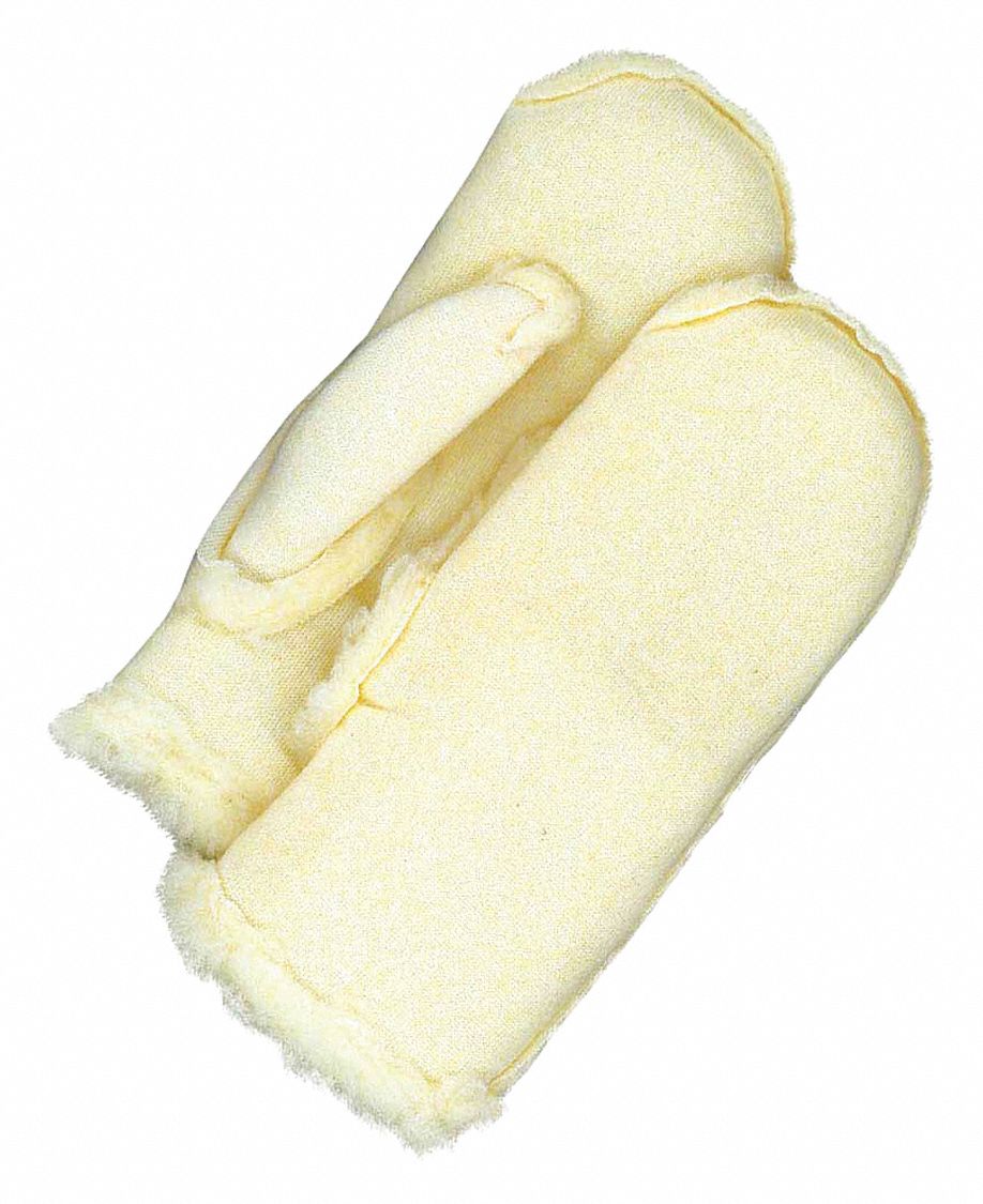 BOB DALE MITT LINERS, KEYSTONE THUMB, SZ LARGE/9/11 IN, BEIGE, COTTON/FLEECE/ACRYLIC Leather