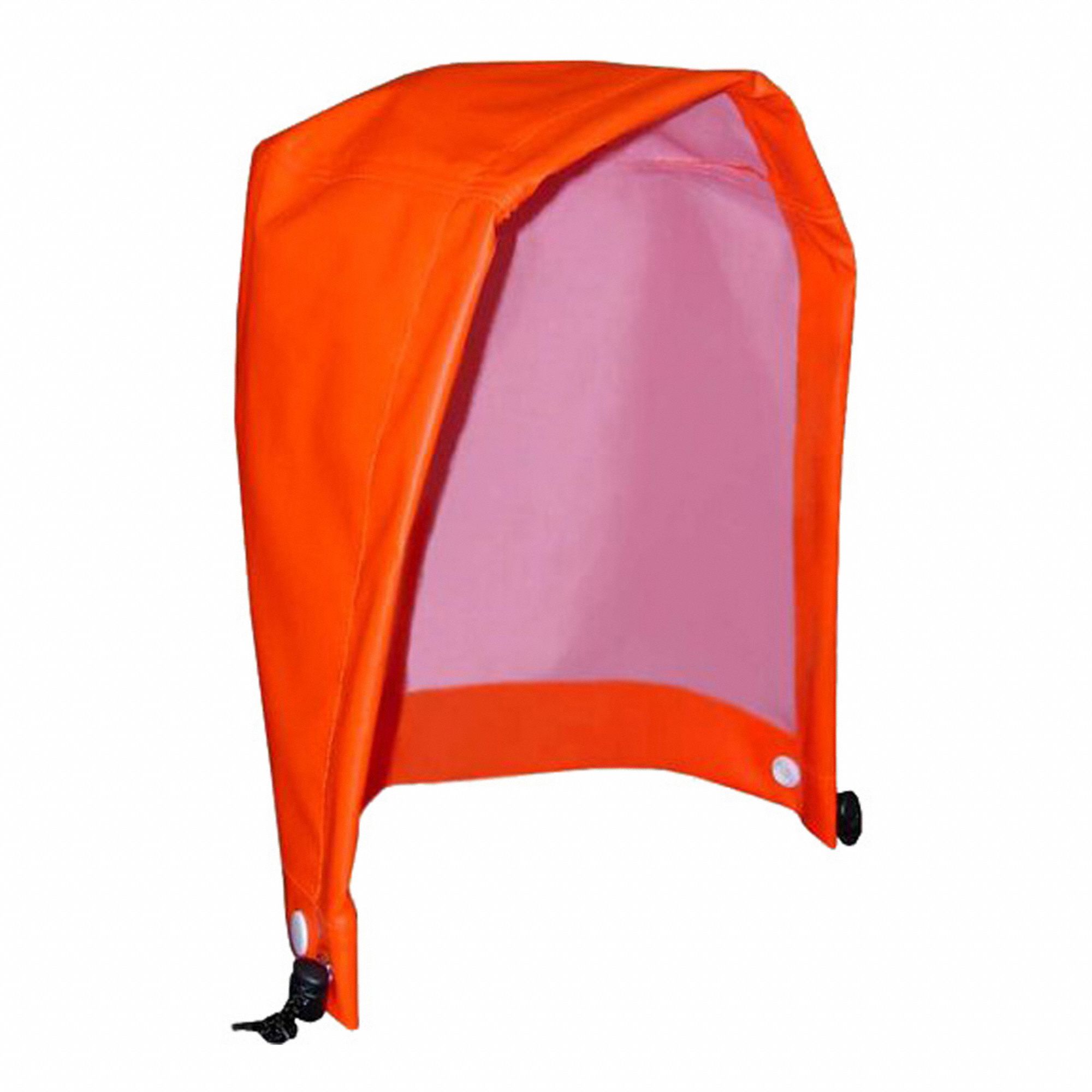 RAIN HOOD FOR 6210 JACKET, DETACHABLE, JOURNEYMAN FR OIL RESISTANT, ONE SIZE, ORANGE, PVC/POLYESTER