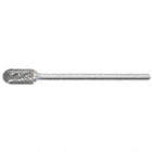 CARBIDE BURR, CYLINDER, TYPE A, FLAT END, ROTARY, SA3L6DC, 6 IN, 3/8 X 3/4 IN CUT, HARDENED STEEL
