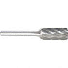 CARBIDE BURR, CYLINDER, TYPE A, FLAT END, ROTARY, SA5NF, 6 IN, 1/2 X 1 IN CUT, HARDENED STEEL