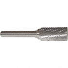 CARBIDE BURR, CYLINDER, TYPE A, FLAT END, ROTARY, SA5DC, 1/2 X 1 IN CUT LENGTH, HARDENED STEEL