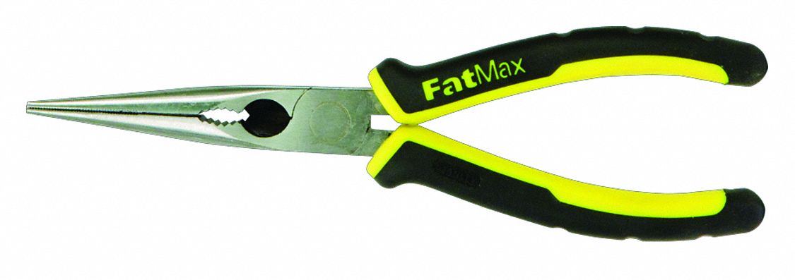 Needle Nose Plier 8-1/2 In L 11/16In Jaw