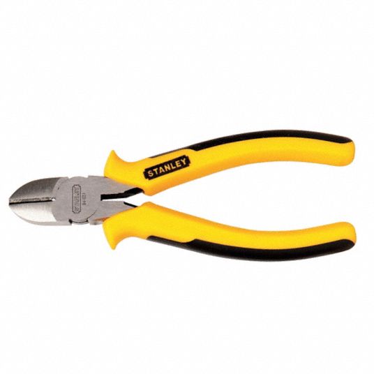 Diagonal Cutting Plier: Semiflush, Straight, Oval, 1 in Jaw Lg, 7/8 in Jaw  Wd, 6 in Overall Lg