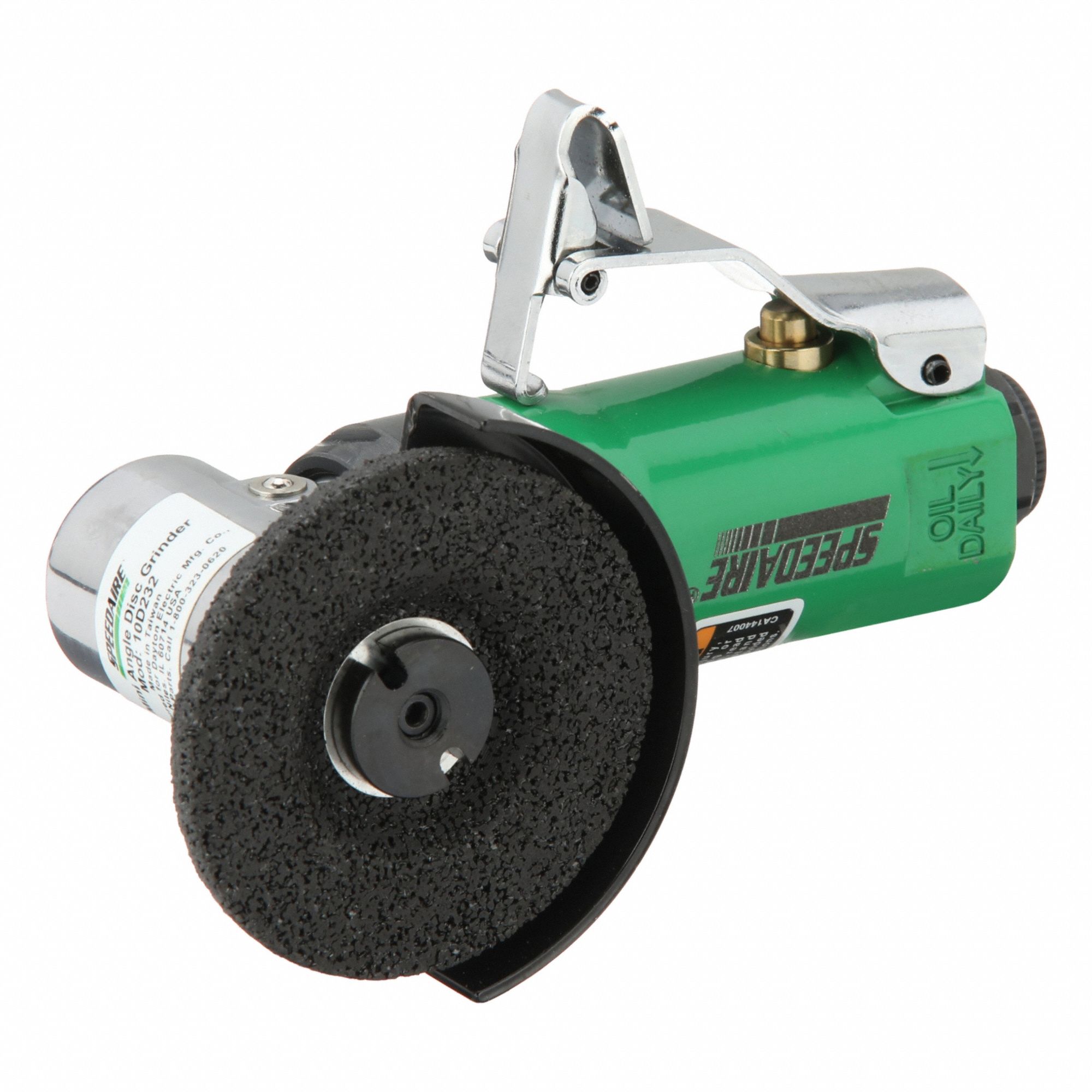 Air Angle Grinder: 2 in Wheel Dia, 0.2 hp Horsepower, 15, 000 RPM Max. Speed, Light Duty