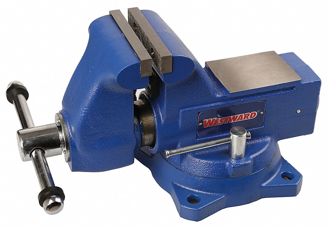 WESTWARD Heavy Duty Combination Vise, 4-1/2" Jaw Width, 4 