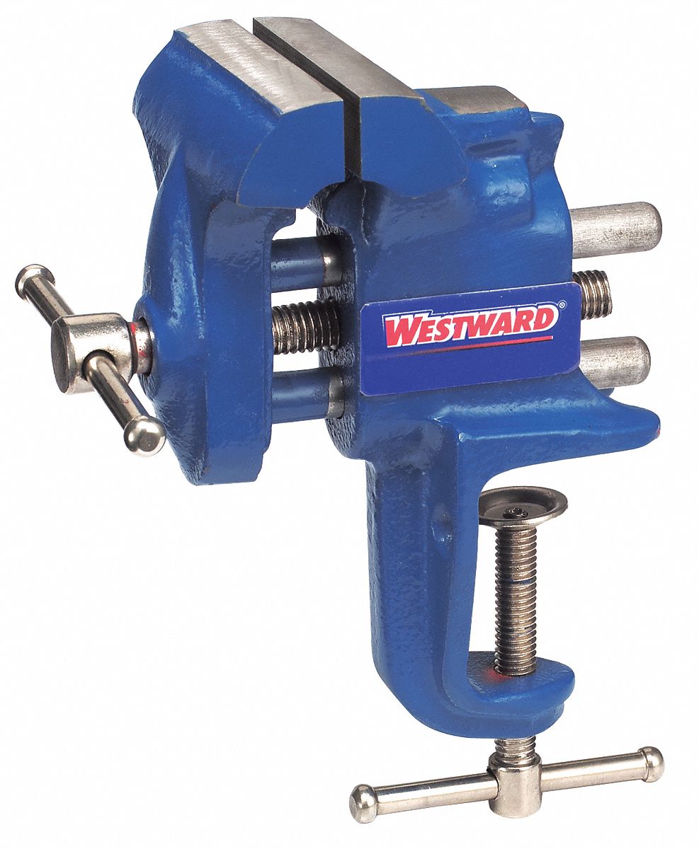 WESTWARD Standard Duty Portable Vise, 2 1/2 in Jaw Width, 2 1/2 in Max