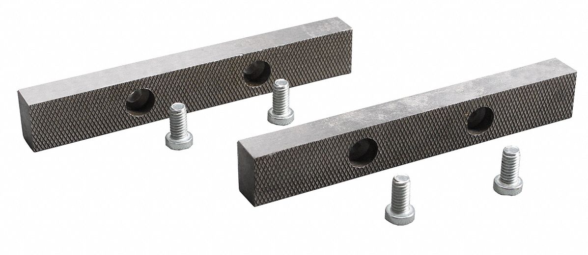 REPLACEMENT JAW INSERTS, STEEL, 4 SCREWS, FOR USE WITH 10D691