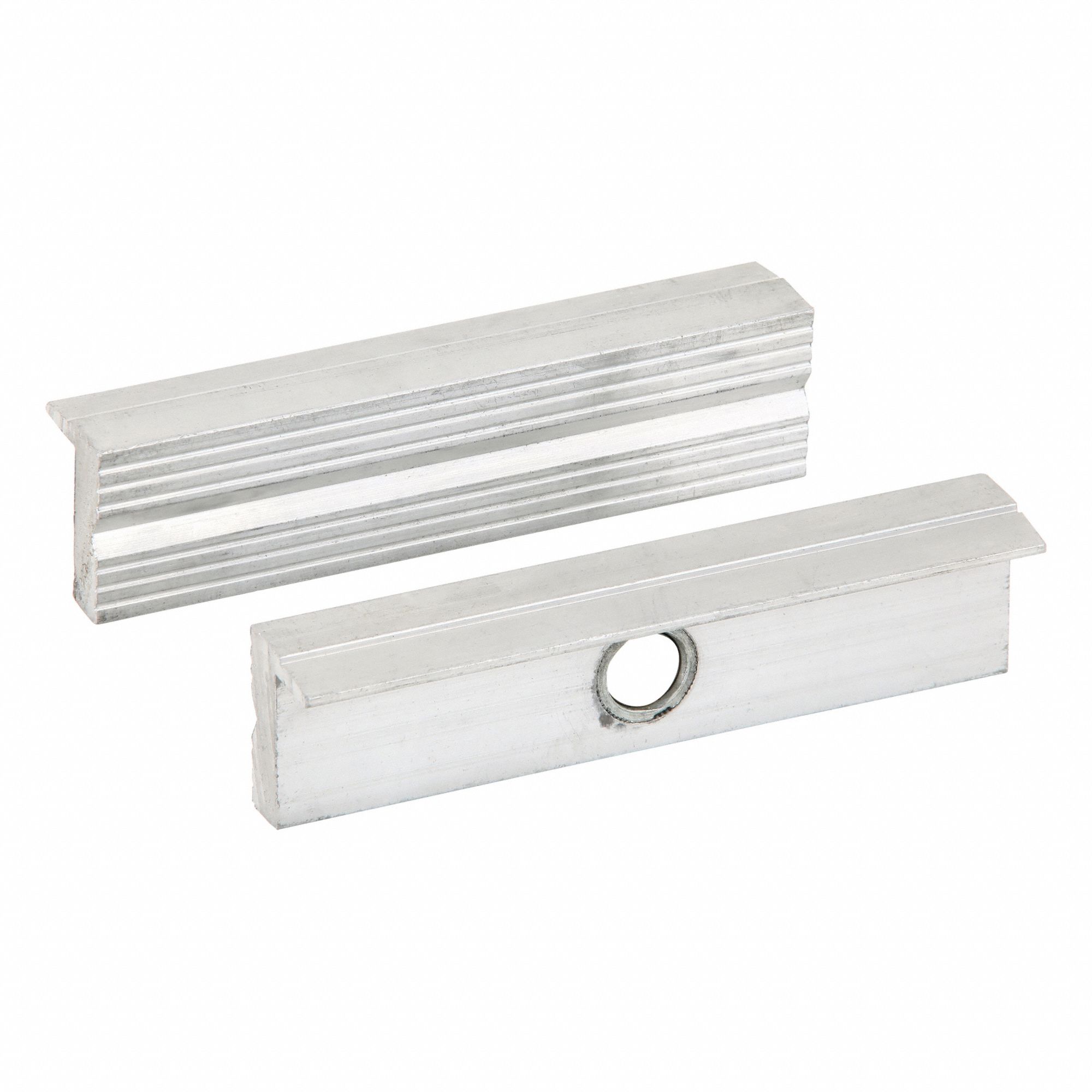 Magnetic Jaw Cap: Aluminum, For 4 1/2 in Vise Jaw Wd, 4 1/2 in Jaw Cap Wd, Any Vise Type