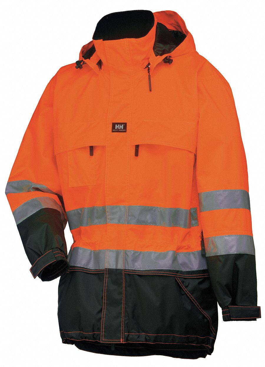 HELLY HANSEN, L, Detachable Hood, Rain Jacket with Detachable Hood