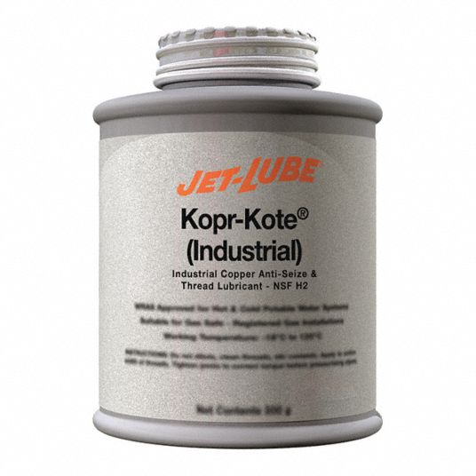 JETLUBE General Purpose AntiSeize 0.25 lb Container Size, BrushTop Can, Copper, Graphite