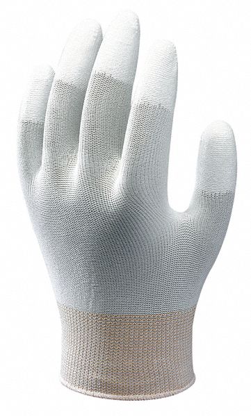 Coated Gloves, White, S, PR