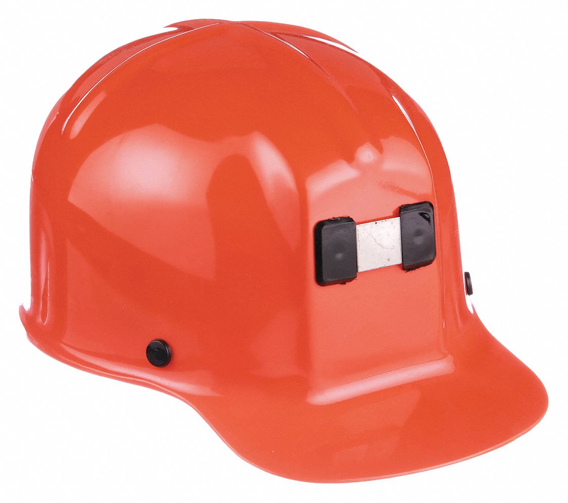 NON-SLOTTED CAP, POLYCARBONATE, 4-PT STAZ-ON SUSPENSION, FRONT BRIM, ORANGE